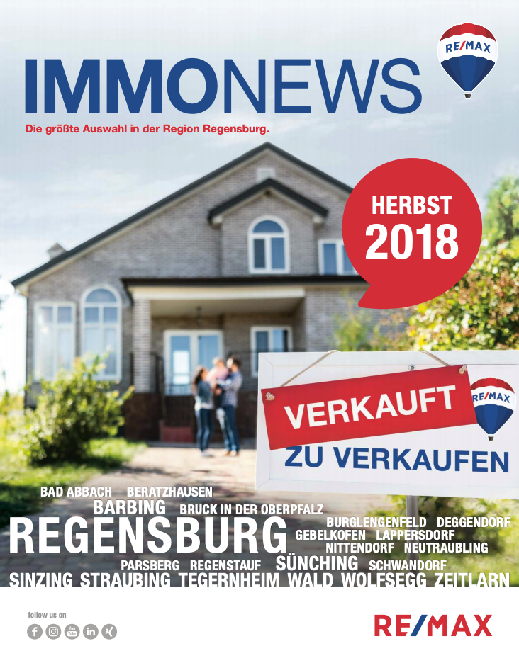 Remax Immonews Herbst 2018 Regensburg