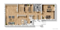 Grundriss EG mit Büro - 3 in 1 – Haus + Büro + 4 Hallen Wohnen, Vermieten, Lagern auf 2.242 m² – Objekt mit guter Rendite