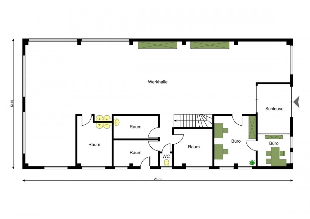 Grundriss Halle EG