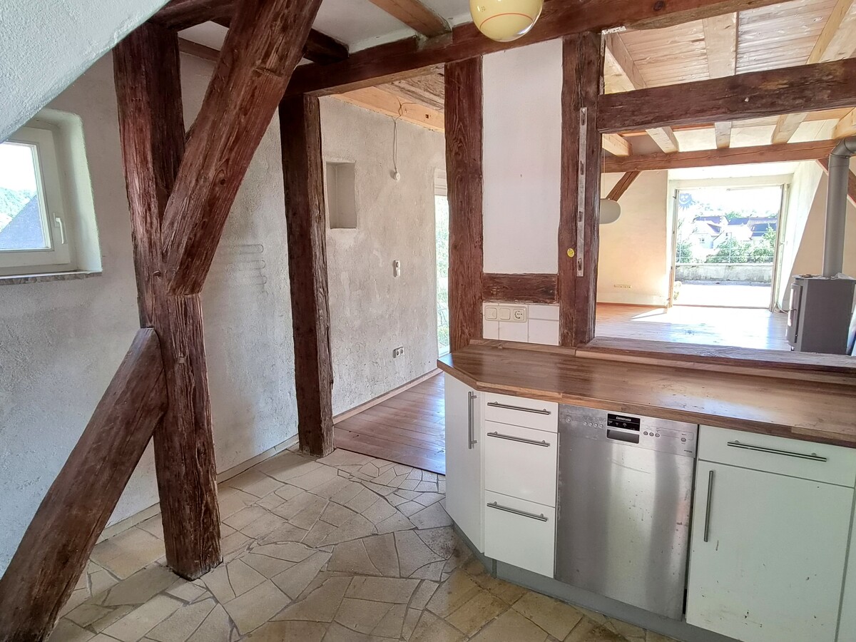 Sichtbalkon Küche