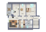 Grundriss - Charmante sanierte Dachgeschosswohnung mit Balkon und Garage – Ammerthal