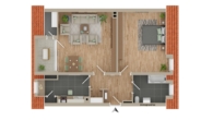 Grundriss - Barbing: charmante 2-Zimmer-Wohnung mit Balkon- frei!