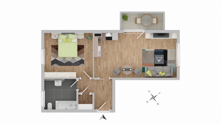 2D-Grundriss Haus 2 Whg 17