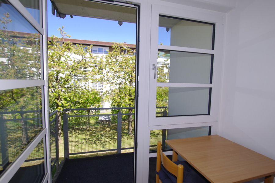 Blick zum Balkon