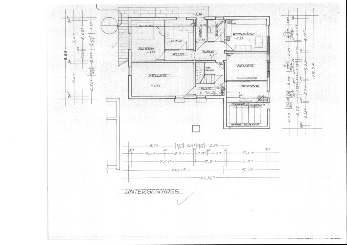 Grundriss Untergeschoß