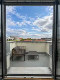 Blick aus dem Balkon