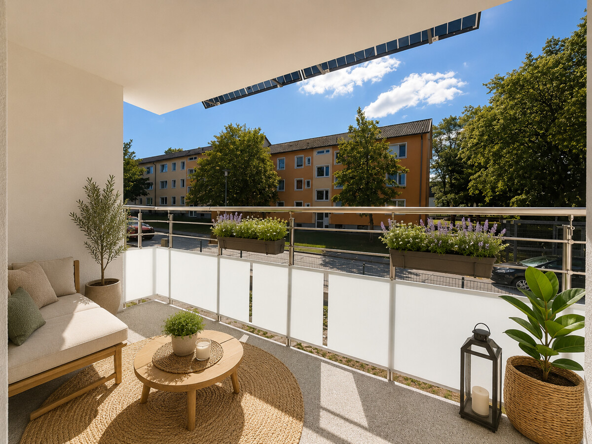 Balkon KI Möbliert