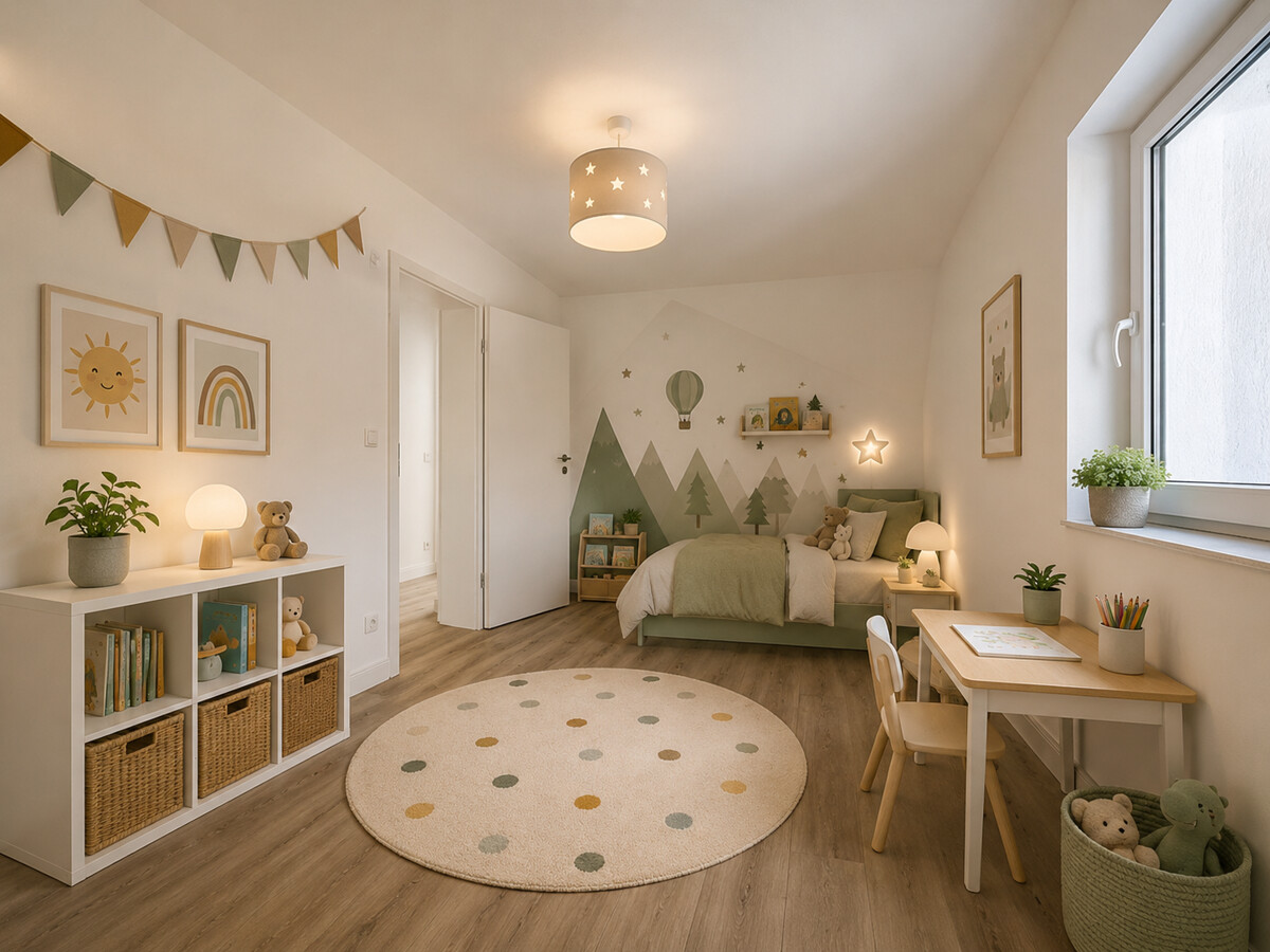 Kinderzimmer 2 KI Möbliert