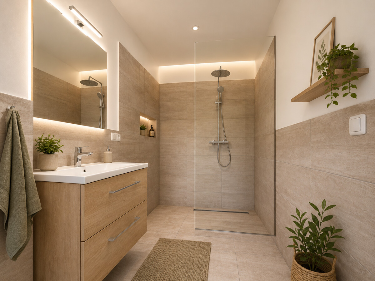 Badezimmer 2 KI Möbliert