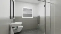 Ihr Bad mit Dusche und Fenster