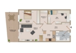 Grundriss - Traumhafte 3 Zi. Wohnung mit großer Dachterrasse incl. EBK – zu vermieten