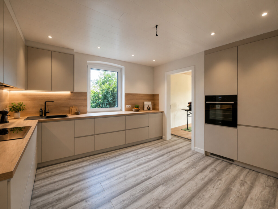 Haus Nr. 2 EG (KI-generierte Visualisierung – kein Originalfoto)