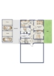 Grundriss - 3-Zimmer-Erdgeschosswohnung mit Garage und gemeinschaftlichem Garten