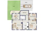 Grundriss OG - 5-Zimmer-Wohnung mit Garten, Carport und separatem Büro
