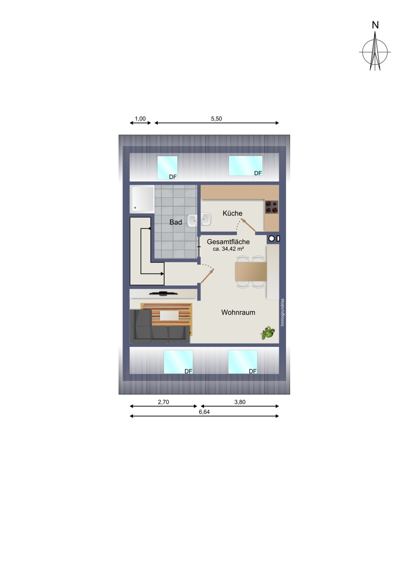 Grundriss Dachgeschoss