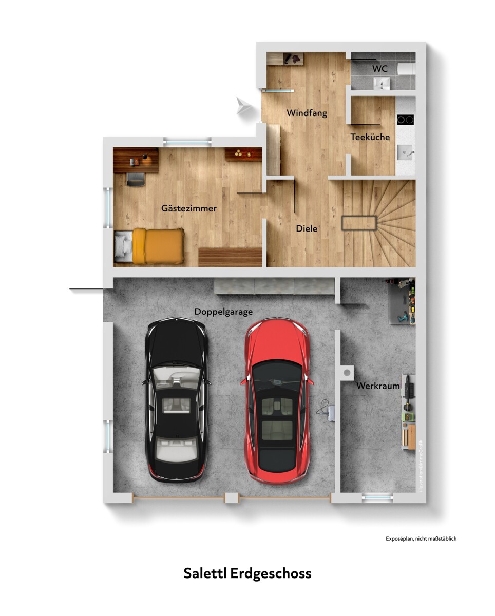 Salettl - Grundriss des Erdgeschosses