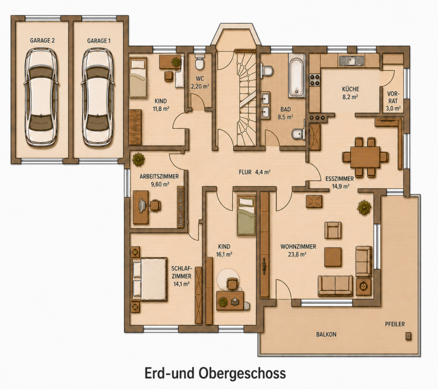 Grundriss EG und OG