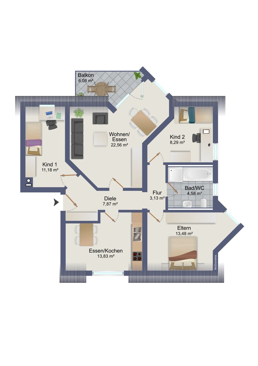 Grundriss Wohnung