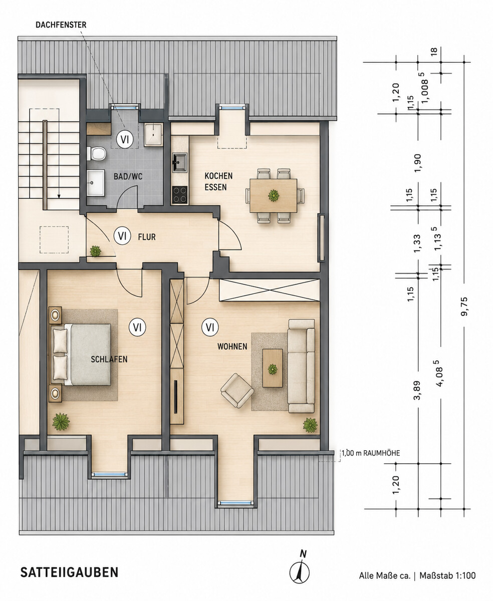 Grundriss Wohnung 6
