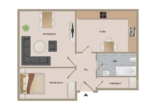 Grundriss - Modernisierte 2-Zi-Whg in guter Lage- wird frei!