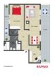 Penthouse-Wohnung mit leichtem Loft-Charakter, zwei Dachterrassen und freiem Blick - Grundriss