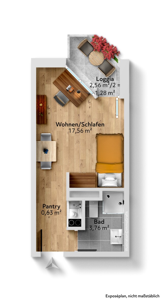 Der Grundriss Ihres Appartements