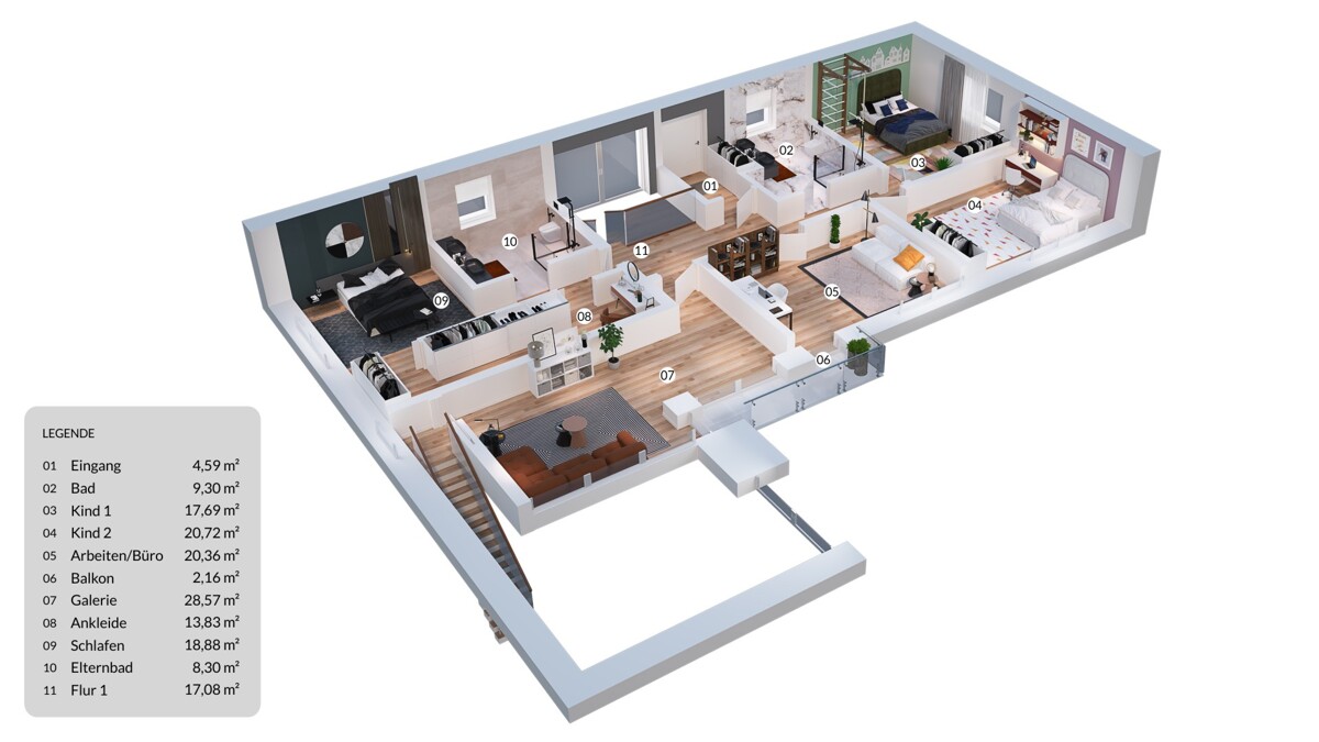 Grundriss Ebene 1
