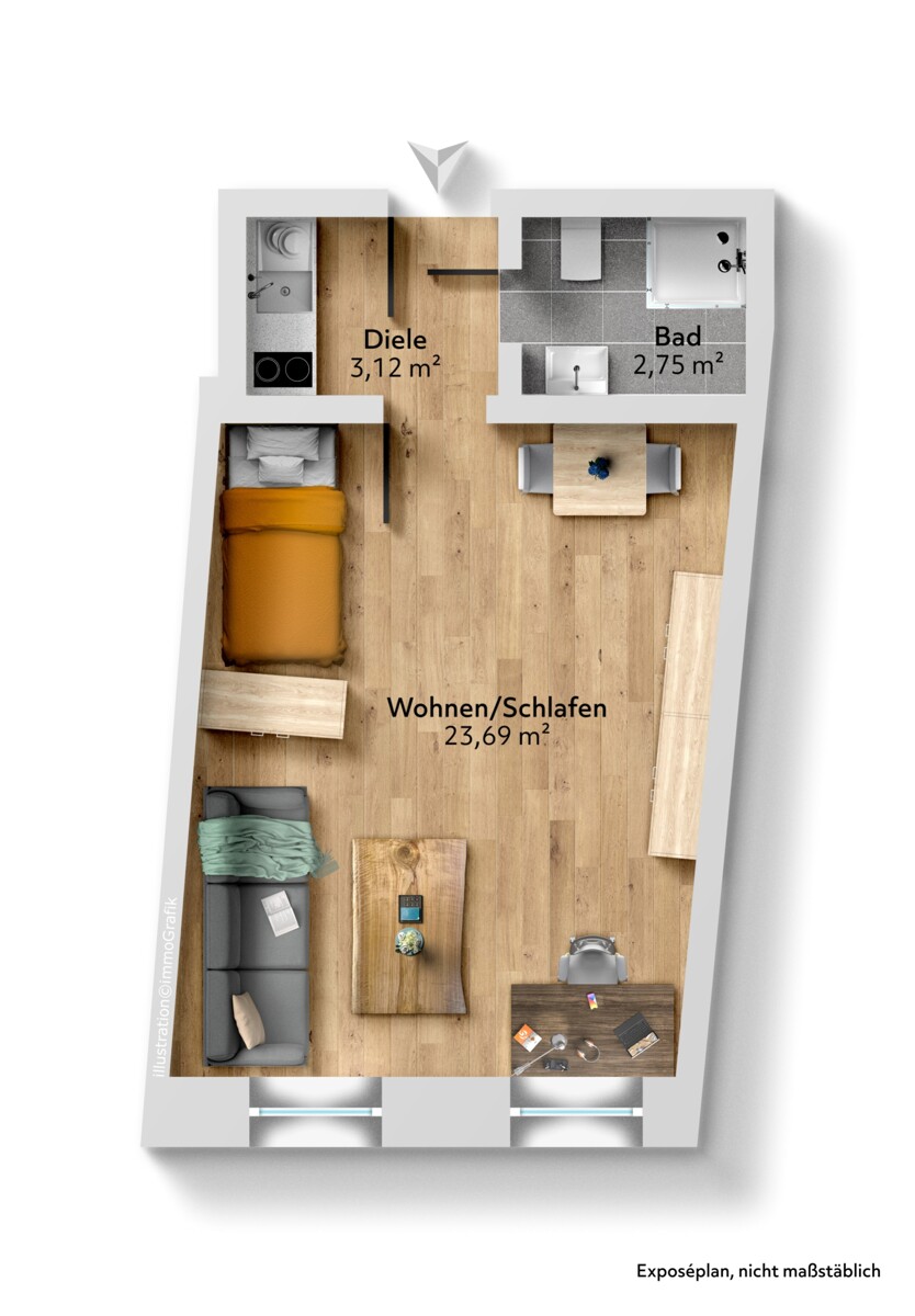 Der Grundriss Ihres Appartements