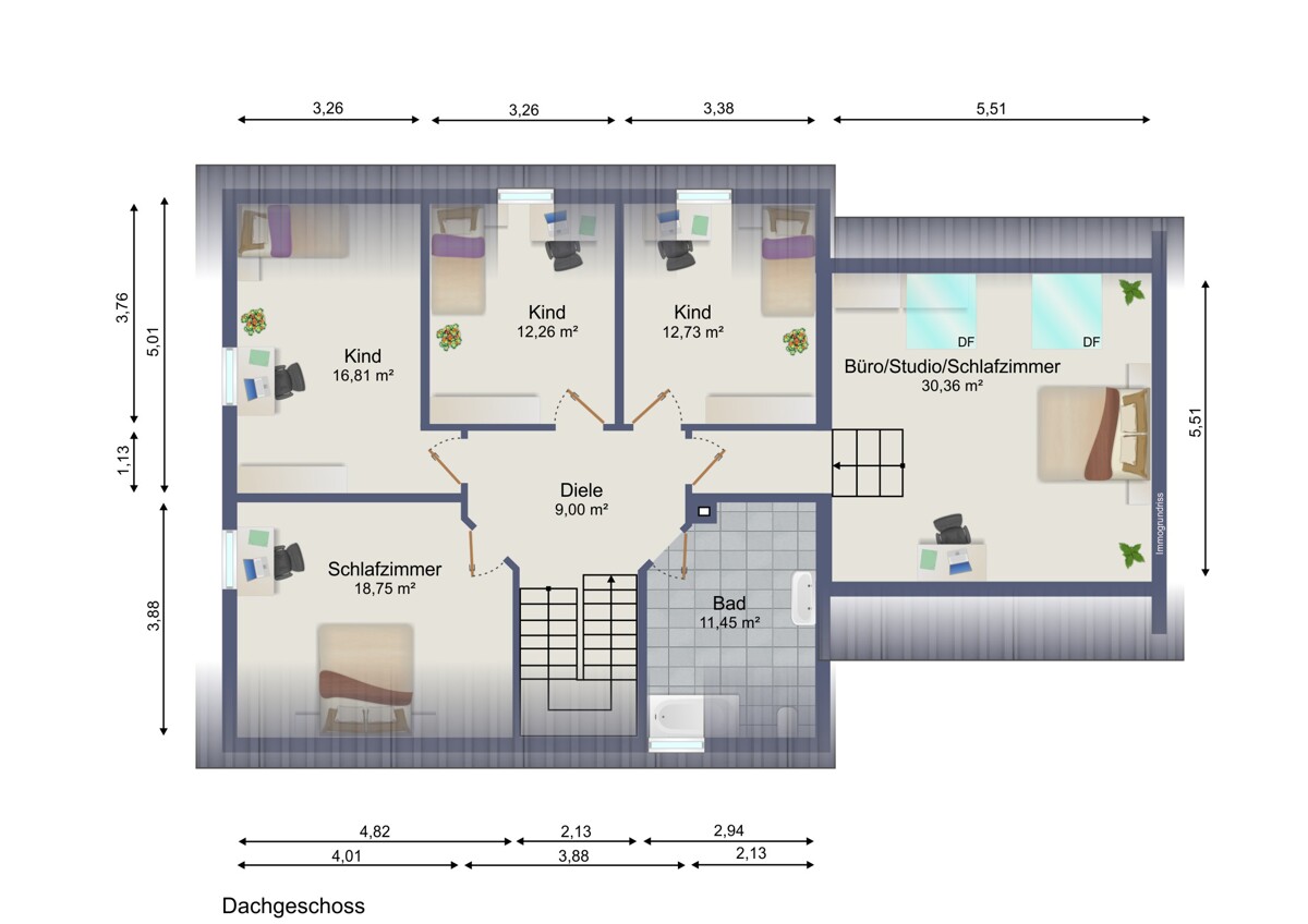 Grundriss Dachgeschoss
