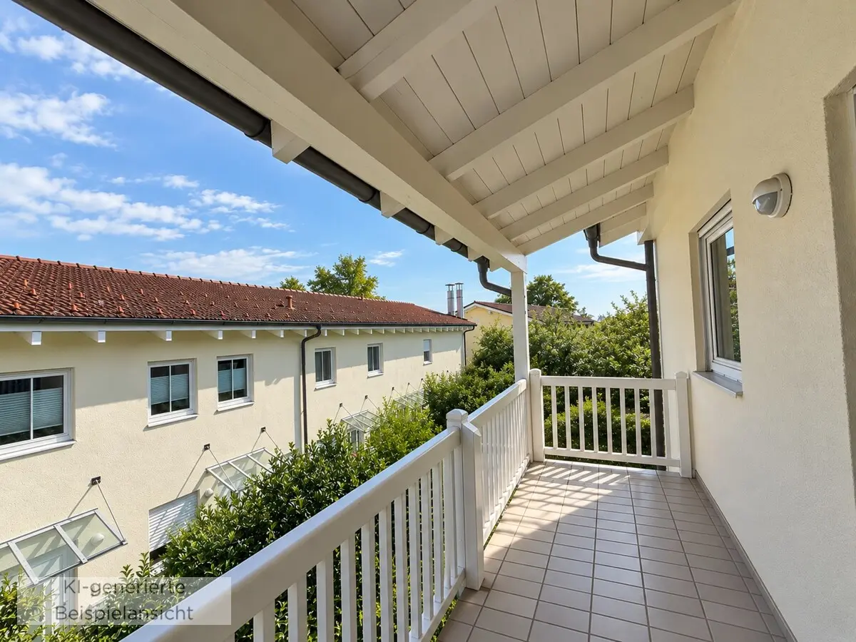 Überdachter Ost-Balkon