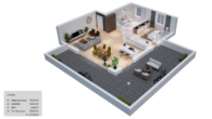 Grundriss - Traumhaft schön – ca. 50m² große Süd-West-Dachterrasse – absolut neuwertig – ruhige Lage